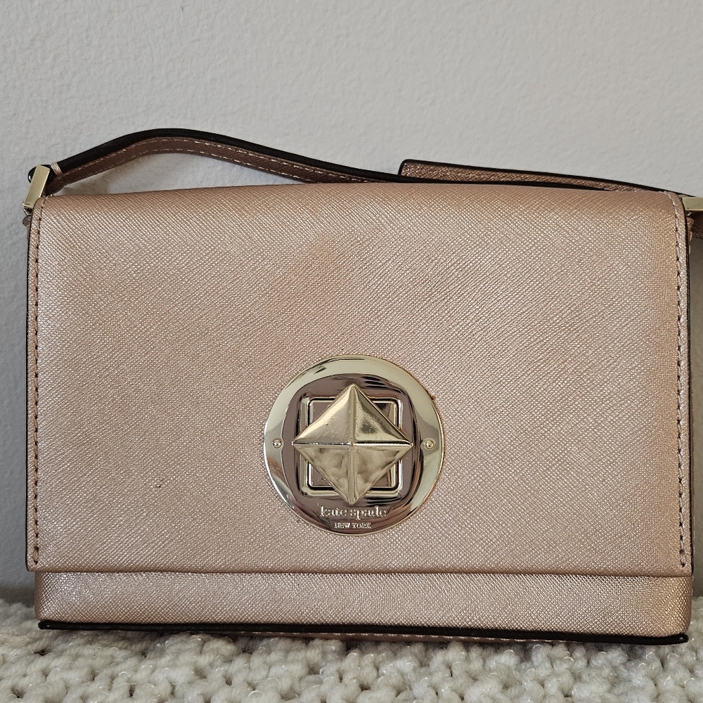 Kate Spade Rose Gold Sally Newbury Lane Crossbody
